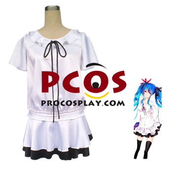 Picture of White Summer Vocaloid Miku Cosplay White Dress Costume