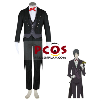 Picture of Black Butler Kuroshitsuji Sebastian Michaelis Cosplay Costumes Outfits For Sale mp004117