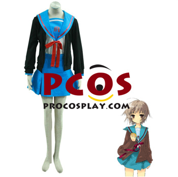 Picture of Suzumiya Haruhi no Yuuutsu Yuki Nagato Cosplay Costumes School Uniform Sale