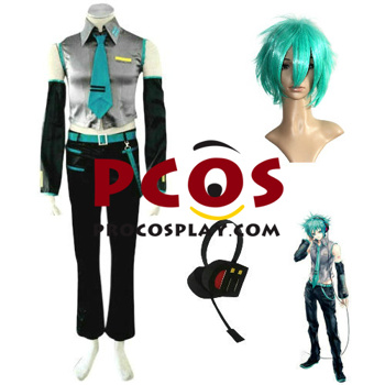 Picture of Vocaloid Mikuo Cosplay Costumes && Headphone && Wig