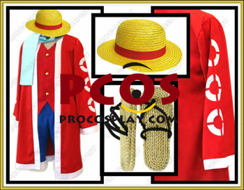 Picture of One Piece Monkey·D·Luffy Cosplay Costume with cloak mp000049