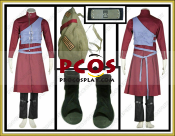 Picture of Anime Gaara 7th Deluxe Men's Cosplay Costumes and Accessories Set