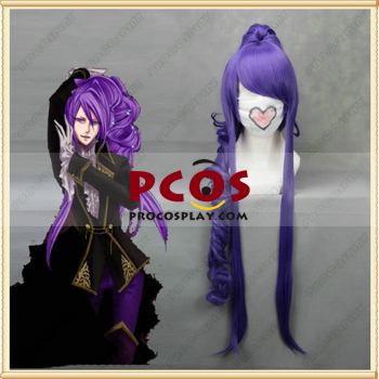 Picture of Curly purple pigtail VOCALOID Gakupo quality Wigs For Sale 047A