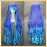 Picture of top blue long wave Vocaloid Megurine Luka Cosplay Wigs For Sale