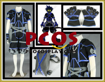 Image de Kingdom Hearts Sora Black Cosplay Costumes Vente en ligne