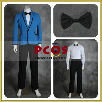 Picture of Gangnam Style PSY Blue Suit Cosplay Costume mp001342