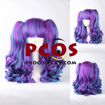 Picture of Wavy Ponytail + Pastel Rainbow Blend  Cosplay Wigs 043J