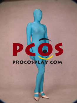 Picture of Light Blue Lycra Spandex Unisex Zentai Suit A004