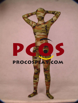 Picture of Green Camouflage Unisex Lycra Spandex Zentai Suit A009