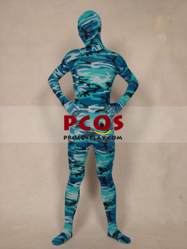 Picture of Blue Camouflage Unisex Lycra Spandex Zentai Suit A010