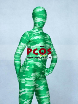 Изображение Зеленый камуфляж унисекс лайкра спандекс зентаи костюм A018