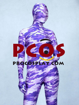 Picture of Light Purple Camouflage Unisex Lycra Spandex Zentai Suit A021