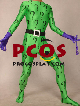 Picture of Green Spandex Black Question Mark Catsuit Zentai Suit Unisex A069