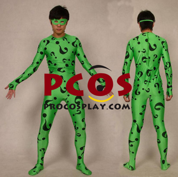 Picture of Green Spandex Black Question Mark Catsuit Zentai Suit Unisex A070