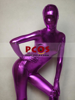 Picture of Unicolor Purple Shiny Metallic Unisex Zentai Suit  B005