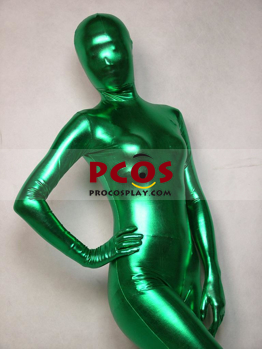 Изображение Unicolor Green Shiny Metallic Мужской костюм Zentai B006