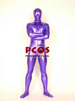 Изображение Unicolor Purple Shiny Metallic Мужской костюм Zentai B016