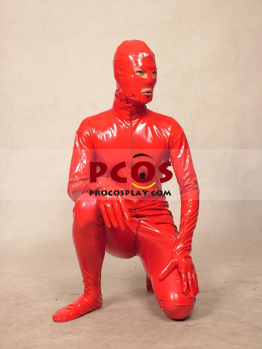 Picture of Red  PVC Catsuit Shiny Metallic Zentai Suit B069