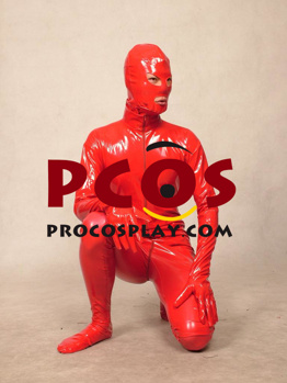 Picture of Red  PVC Catsuit Shiny Metallic Zentai Suit B069