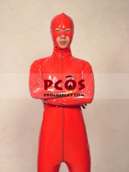 Picture of Red  PVC Catsuit Shiny Metallic Zentai Suit B070