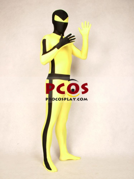 Picture of Black Yellow Catsuit Unisex Lycra Spandex Zentai Suit C011