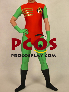 Picture of Red Green Catsuit Lycra Unisex Zentai Suit  C026