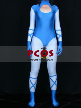 Picture of Blue White Catsuit Unisex Lycra Spandex Zentai Suit C033