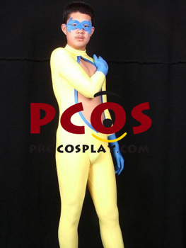 Picture of Yellow Catsuit Shiny Metallic  Zentai Suit C064