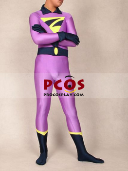 Picture of Purple Catsuit  Shiny Metallic  Zentai Suit C074