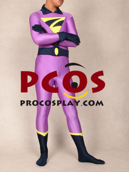 Picture of Purple Catsuit  Shiny Metallic  Zentai Suit C074