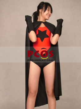 Picture of Red Black Star Cloak Catsuit  Lycra Spandex Zentai Suit C108