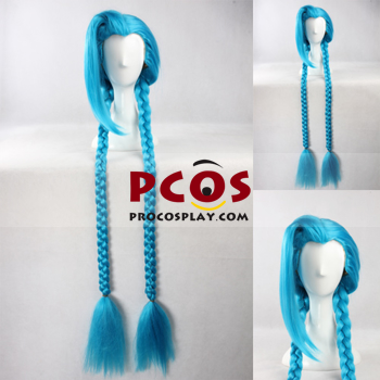 Picture of League Of Legends Jinx Blue Cosplay Wigs C00920