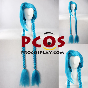 Picture of League Of Legends Jinx Blue Cosplay Wigs C00920