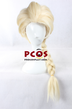 Picture of Frozen Snow Queen of Arendelle Elsa Light Gold Cosplay Wigs mp001692