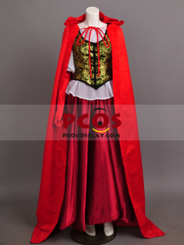 Picture of Once Upon a Time Ruby's Red Riding Hood Damask Cloak Cosplay Costume mp001188