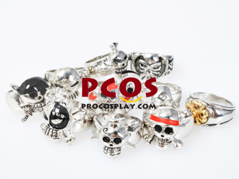 Picture of One Piece Rings of Skull and Flag 10 Sets for Cosplay 