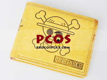 Изображение Цельный светло-желтый кошелек Luffy's с рисунком пиратских флагов