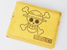 Picture of One Piece Luffy's Light Yellow Wallet with Pirate Flags Pattern 