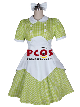Picture of BioShock Little Sister Green Plaid Cosplay Costumes mp001632