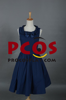 Picture of Lolita Blue Cosplay Sleeveless Dress mp002770