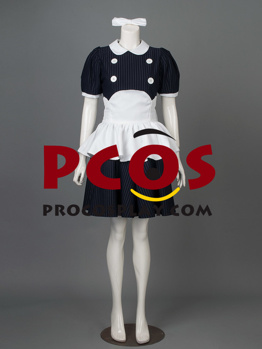 Picture of BioShock Little Sister Dark Blue Stripe Cosplay Costume mp002590