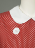 Picture of BioShock Little Sister Burgandy Cosplay Costumes With White Dots mp001638