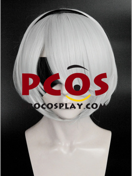 Immagine di Pronto per la spedizione Nier: Automata YoRHa 2B Parrucca cosplay bianca mp003637_all