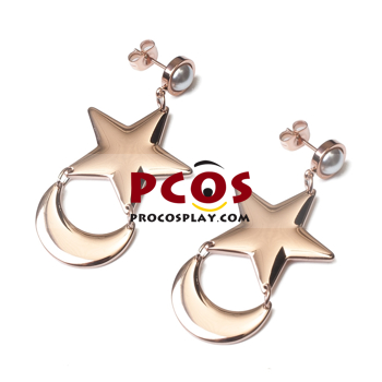 Picture of Ready to Ship Sailor Moon Usagi Tsukino Cosplay Star and Moon Crystal Earrings mp002090