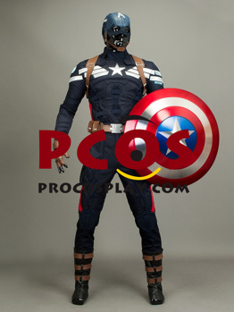 Imagen de listo para enviar Deluxe Capitán América: el soldado de invierno Steve Rogers Cosplay disfraces mp001614