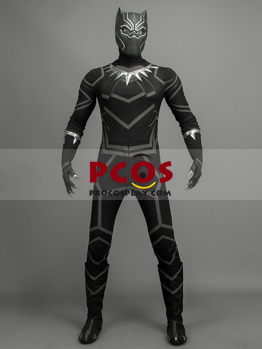 Black Panther T'Challa Cosplay Captain America 3 Civil War Costume Outfits Suit 