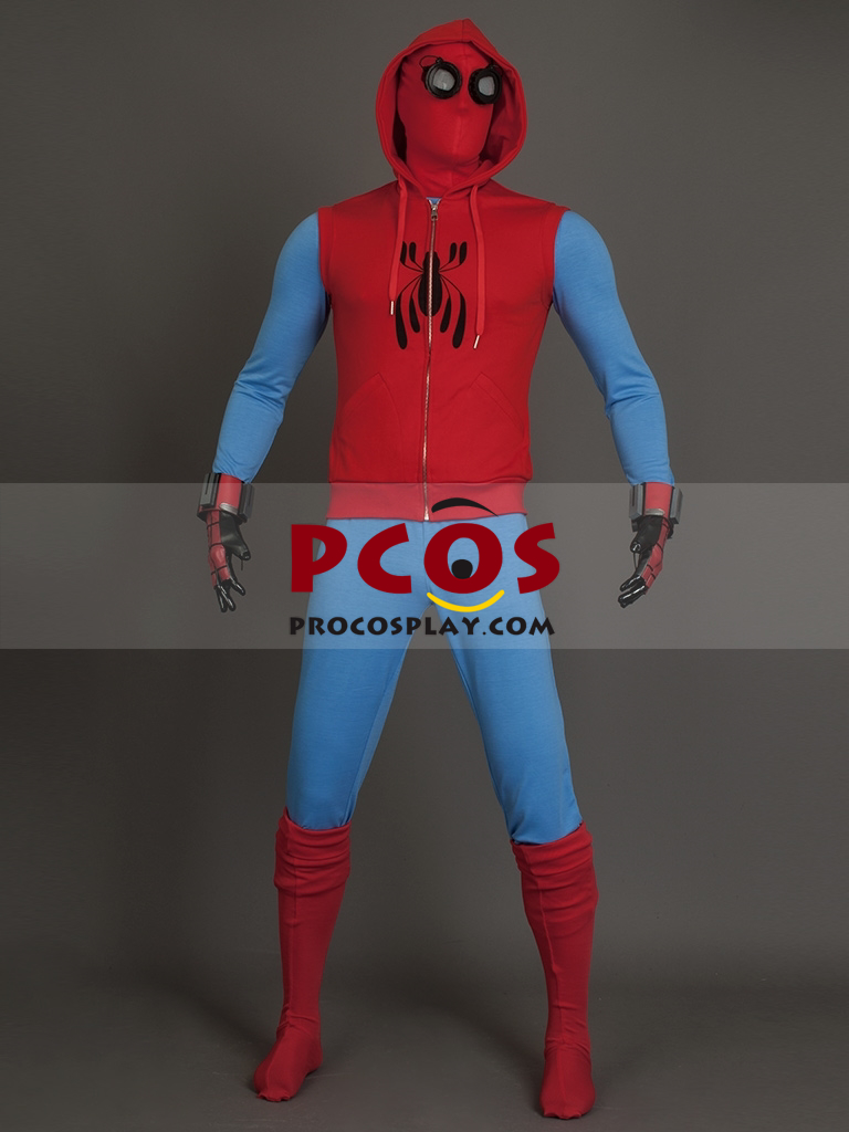 Spider Man:Homecoming Spider-Man Peter Parker Cosplay Sweater Suit ...