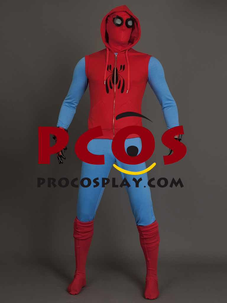 Spider Man:Homecoming Spider-Man Peter Parker Cosplay Sweater Suit ...