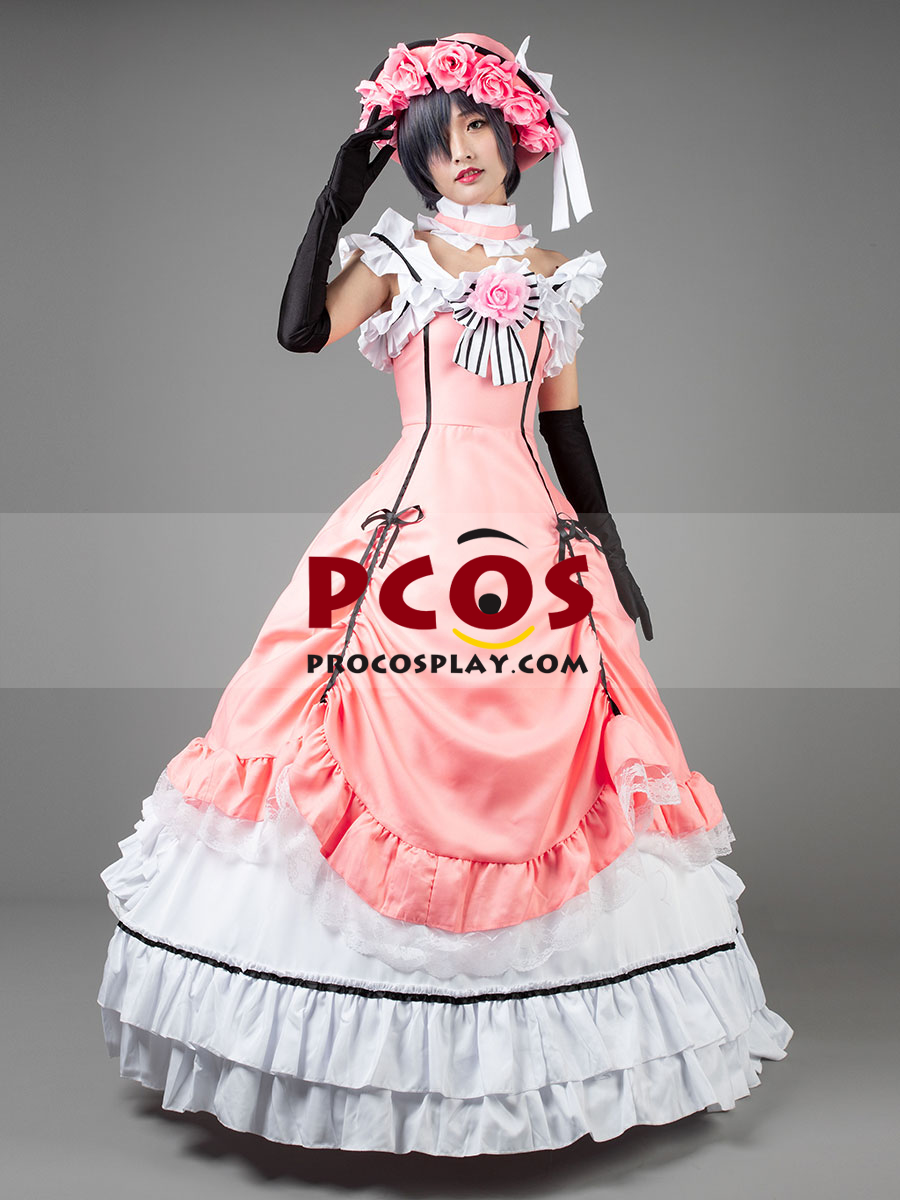 New Black Butler Ciel Phantomhive Pink Cosplay Costumes Mp004139