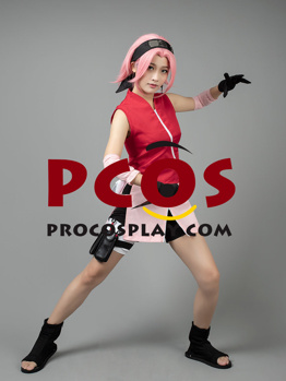 Immagine di Pronto per la spedizione Anime Shippuden Haruno Sakura Cosplay Costume in vendita mp000132-Clearance